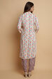 Cream Rayon Straight Kurta Pants Set image number 6