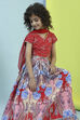 Red Cotton Lehenga Set image number 7