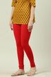 Camel Cotton Blend Solid Churidar image number 0