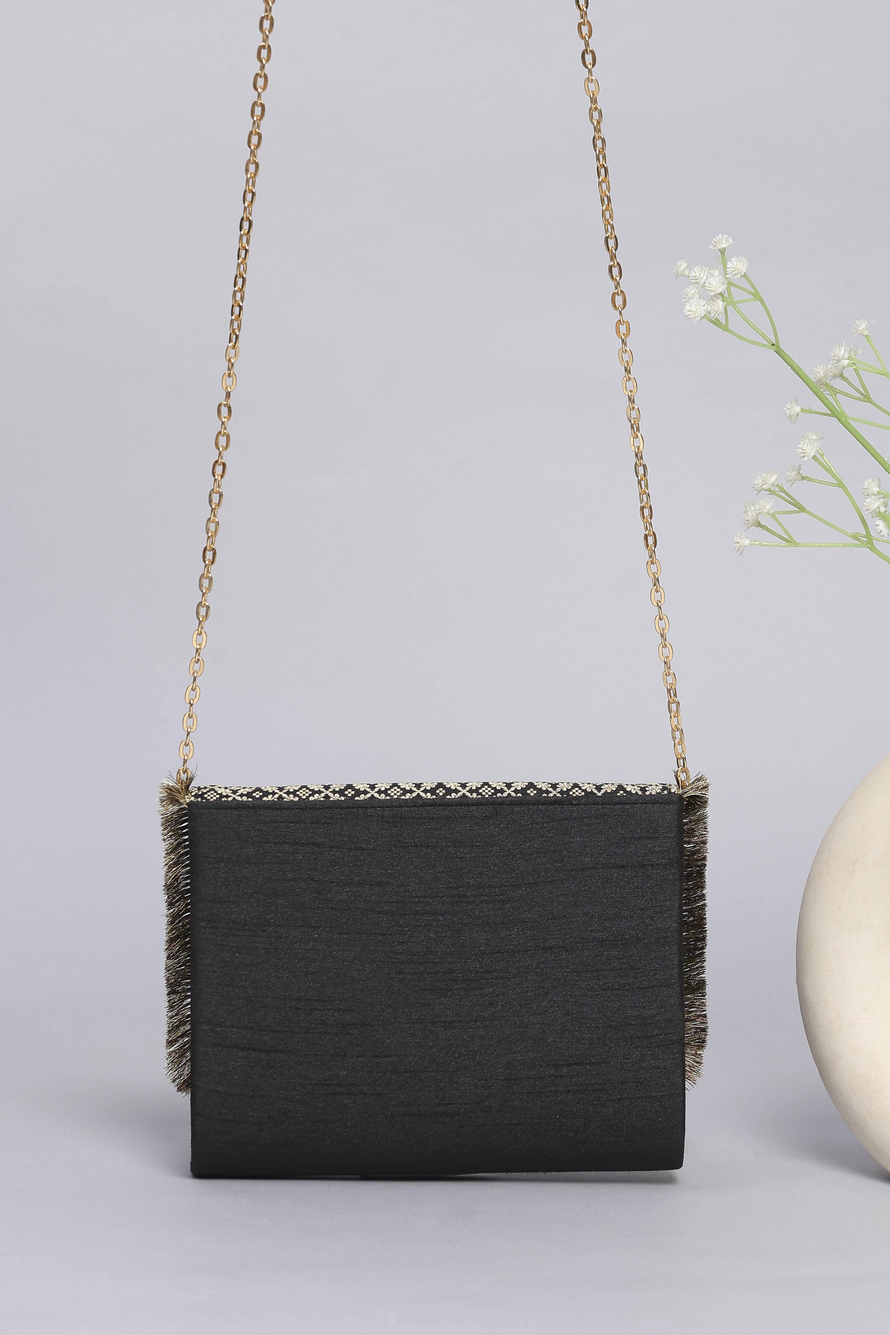 Black Polycotton Clutch image number 5