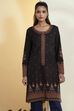 Black Multi-Motif Printed Straight Kurta image number 6