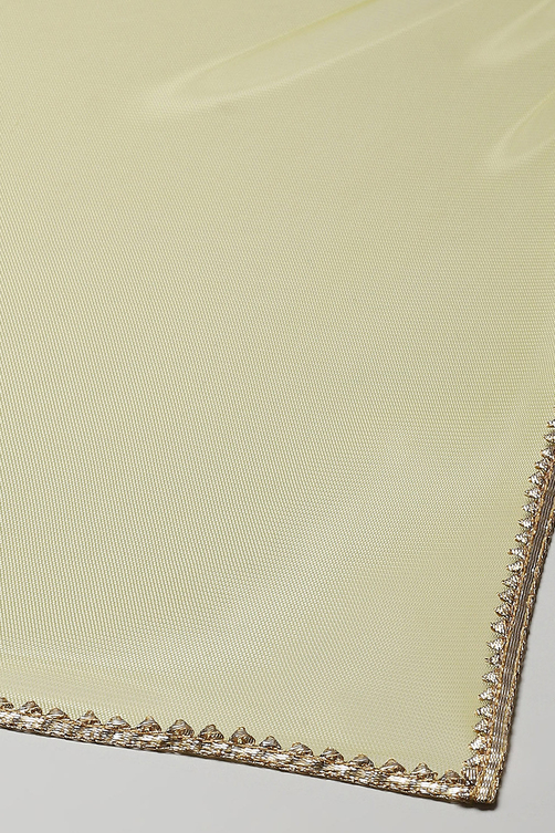 Lime Green Rayon flax Narrow Kurta Pant Suit Set image number 3