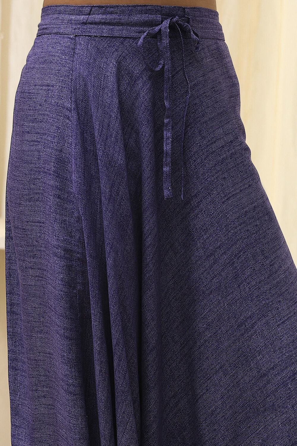 Blue Printed Asymmetric Suit Set image number 2