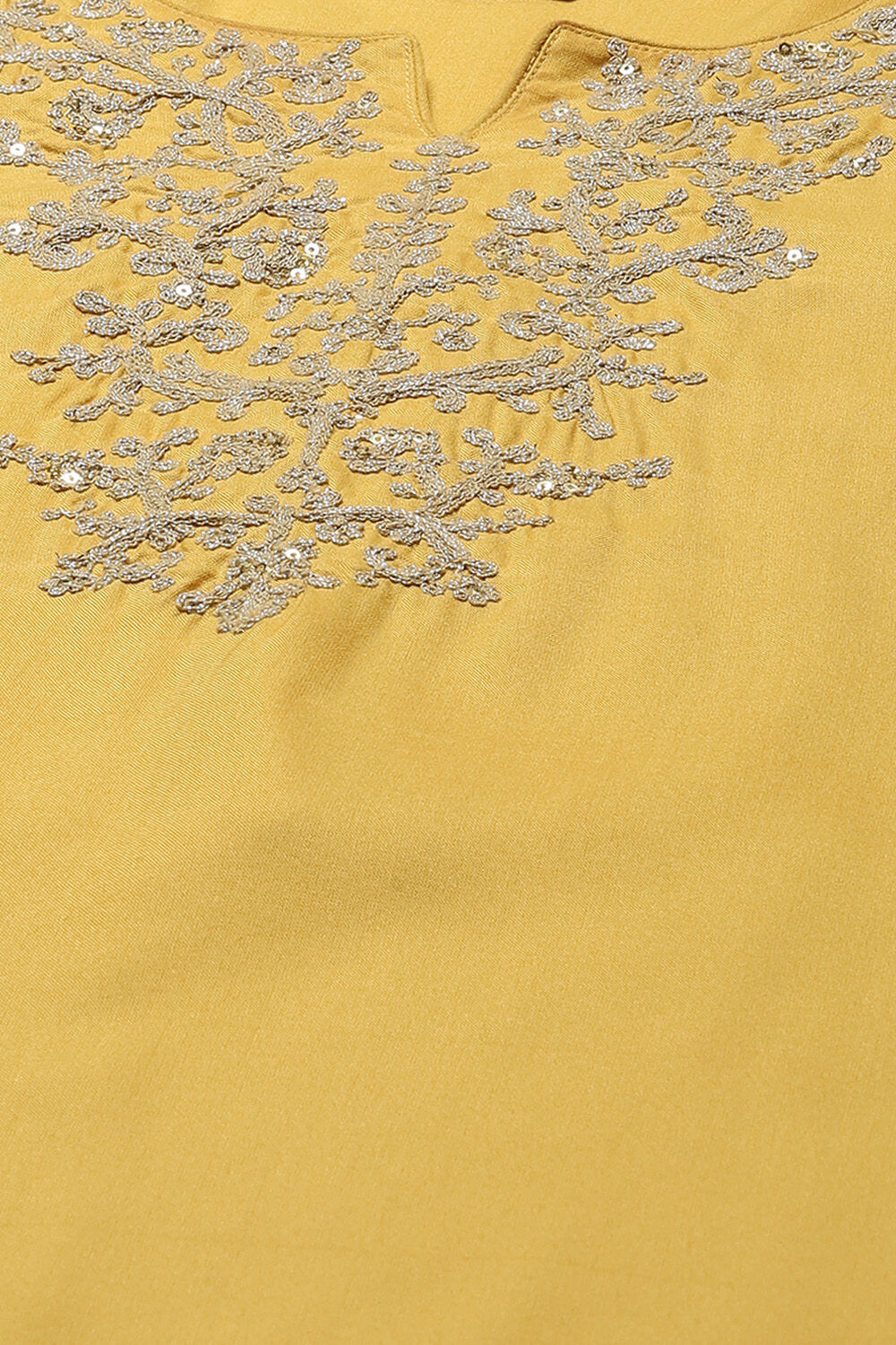 Lime Green Rayon flax Narrow Kurta Pant Suit Set image number 1