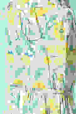 Off White & Yellow Cotton Gathered Kurta Sharara Suit Set image number 2