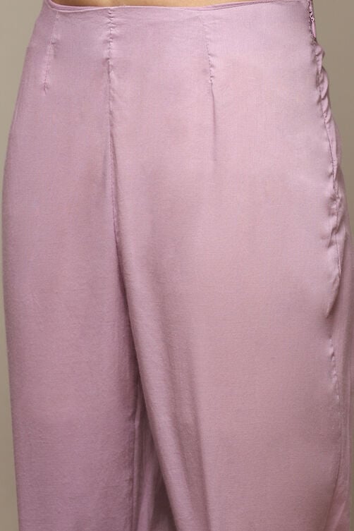 Red Cotton Straight Kurta Pants Suit Set image number 2