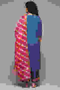 Blue and Pink Straight Suit Set image number 4