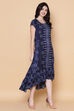 Indigo Rayon Kurta A-line Printed Kurta Dress image number 2