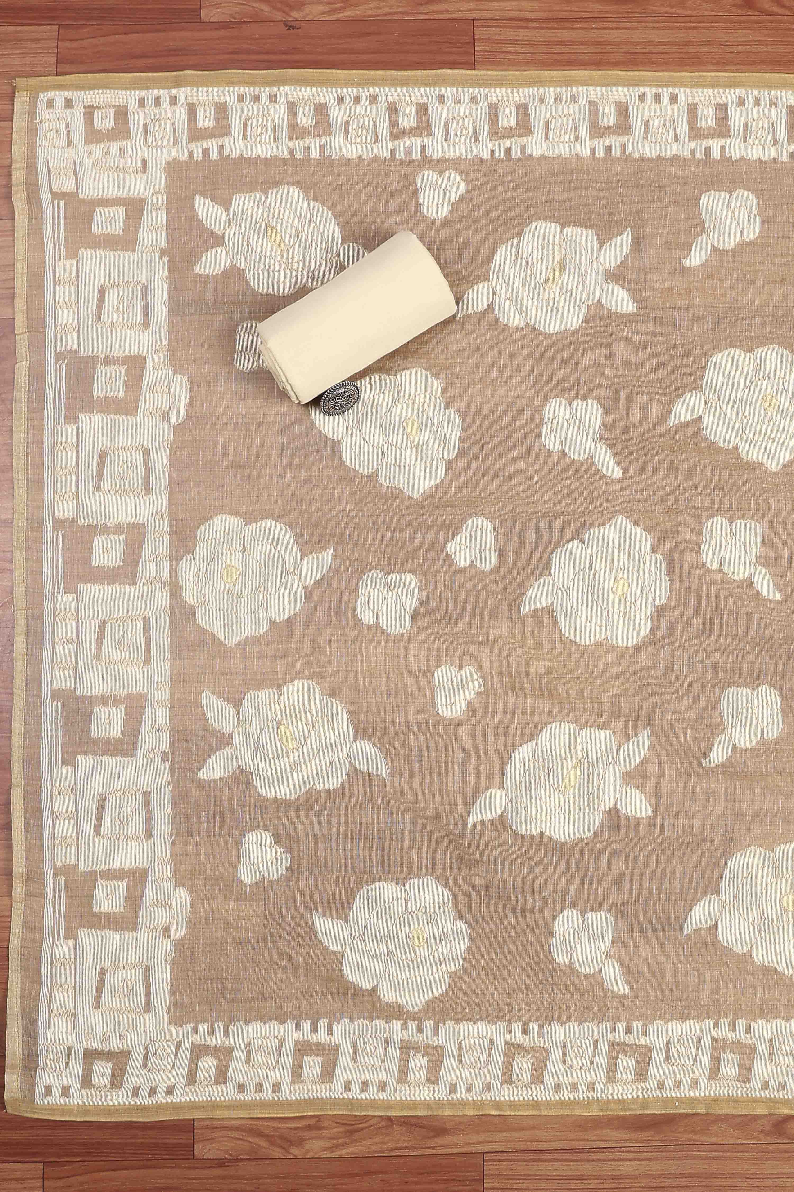 Chicoo Cotton Neck Embroidered Unstitched Suit Set image number 3