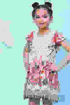 White Rayon A-Line Printed Dress image number 2