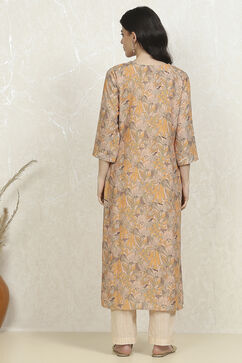 Yellow Cotton Digital Print Unstitched Suit Set image number 5