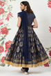 Rohit Bal Red Chanderi Silk Anarkali Solid Suit Set image number 7