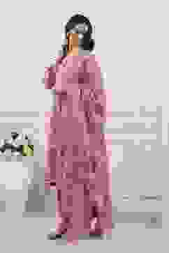 Pink Cotton Straight Suit Set image number 4