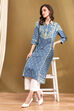 Indigo Rayon Straight Kurta