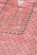 Peach Cotton Screen Print Unstitched Suit Set image number 2