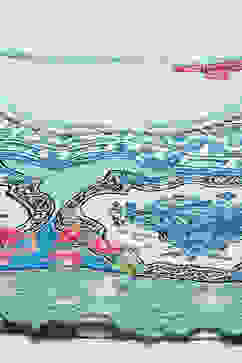 Sea Green Cotton Printed and Glittered Lehenga Set image number 1