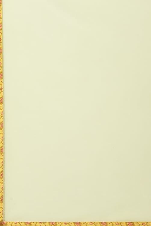 Yellow Cotton Blend Kalidar Kurta Pants Suit Set image number 3