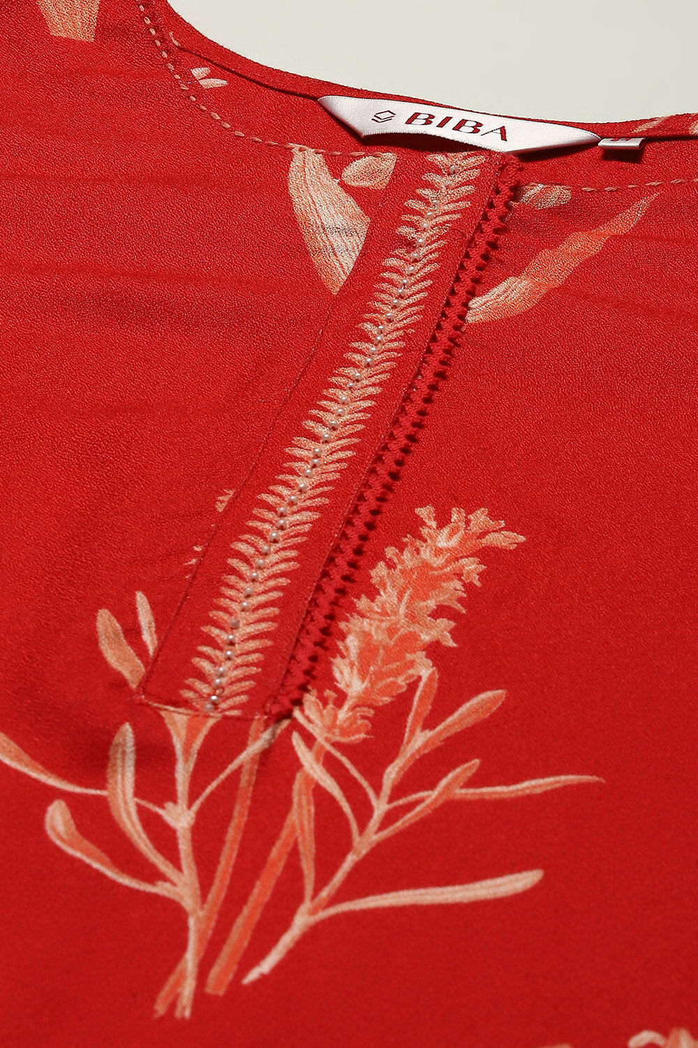 Orange Rayon Printed Asymmetric Kurta image number 1