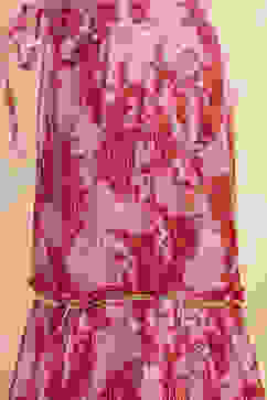 Pink Cotton Printed Gathered Suit Set image number 2