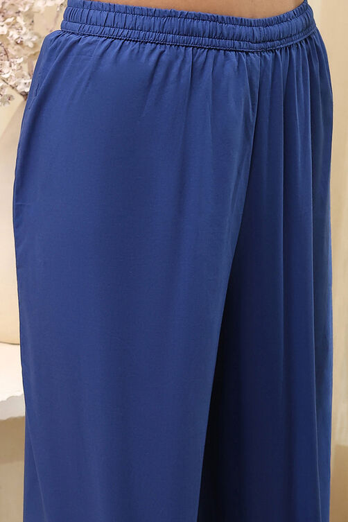 Blue Shantoon Asymmetric Suit Set image number 2