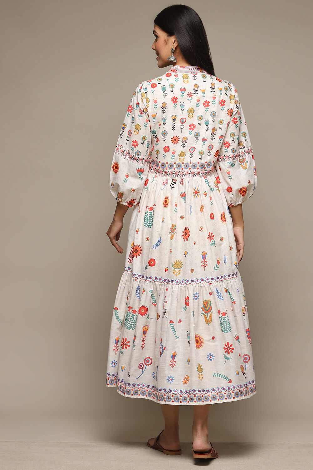 Black Cotton Straight Printed Kurta image number 3