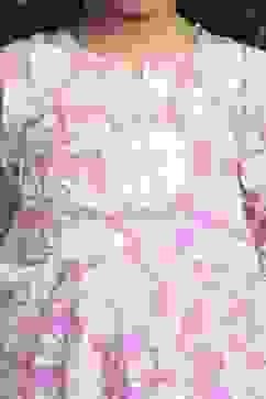 Purple Cotton Printed Kalidar Suit Set image number 1