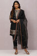 Off White Cotton Viscose Straight Kurta Narrow Palazzo Suit Set image number 0