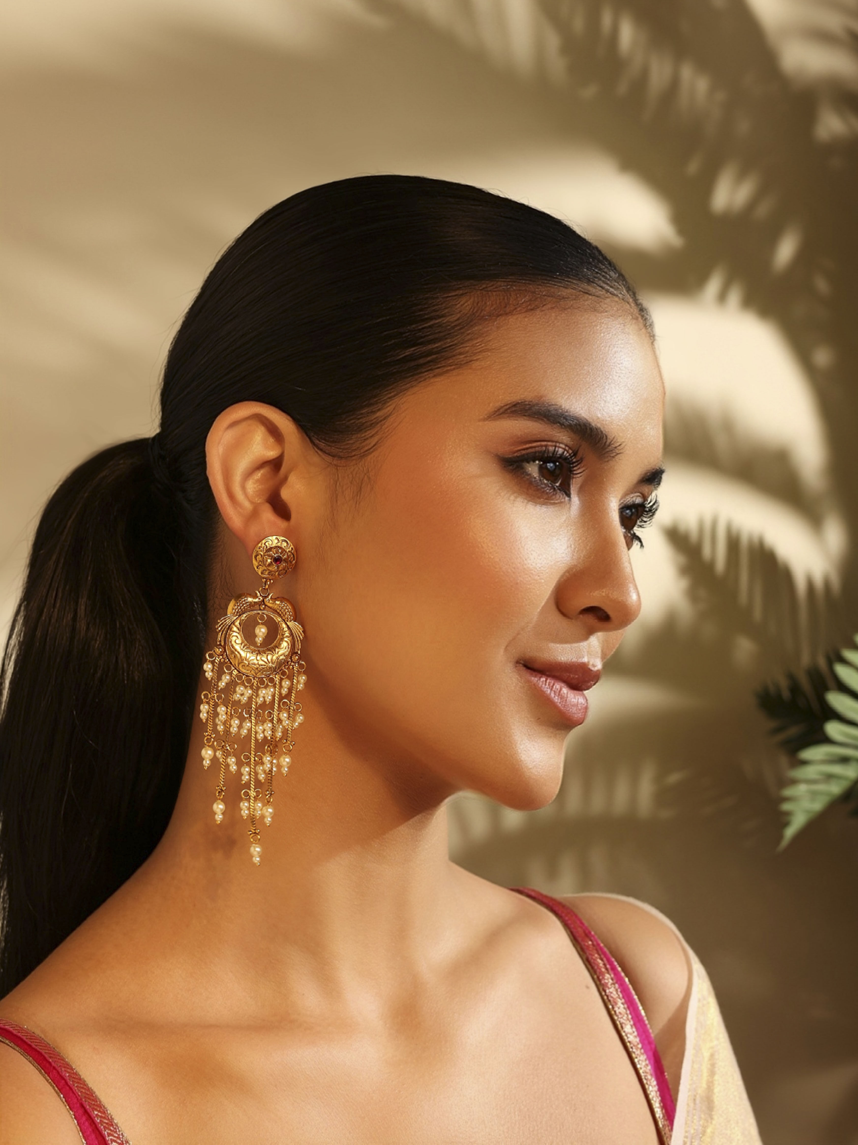 Gold Brass Drop & Danglers image number 3