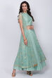 Sea Green Chanderi Fusion Wear Set image number 4