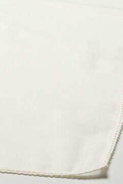 Off White Cotton Anarkali Suit Set image number 3