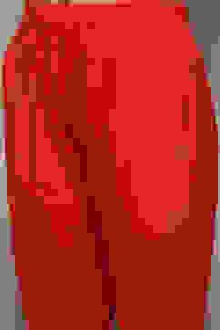 Red Cotton Anarkali Printed Kurta Churidar Suit Set image number 2