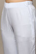 Sky Blue Viscose A-Line Kurta Pants Suit Set image number 3