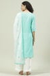 Pink Printed Cotton Straight Kurta Palazzo Suit Set image number 4