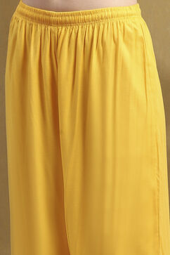 Yellow Embroidered Festive Kalidar Suit Set image number 2