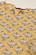 Yellow Carbon Cotton Straight Printed Kurta image number 1