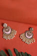 Pink stone with pearl and rose gold finish image number 2