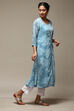 Coral LIVA Blend Straight Printed Kurta image number 5
