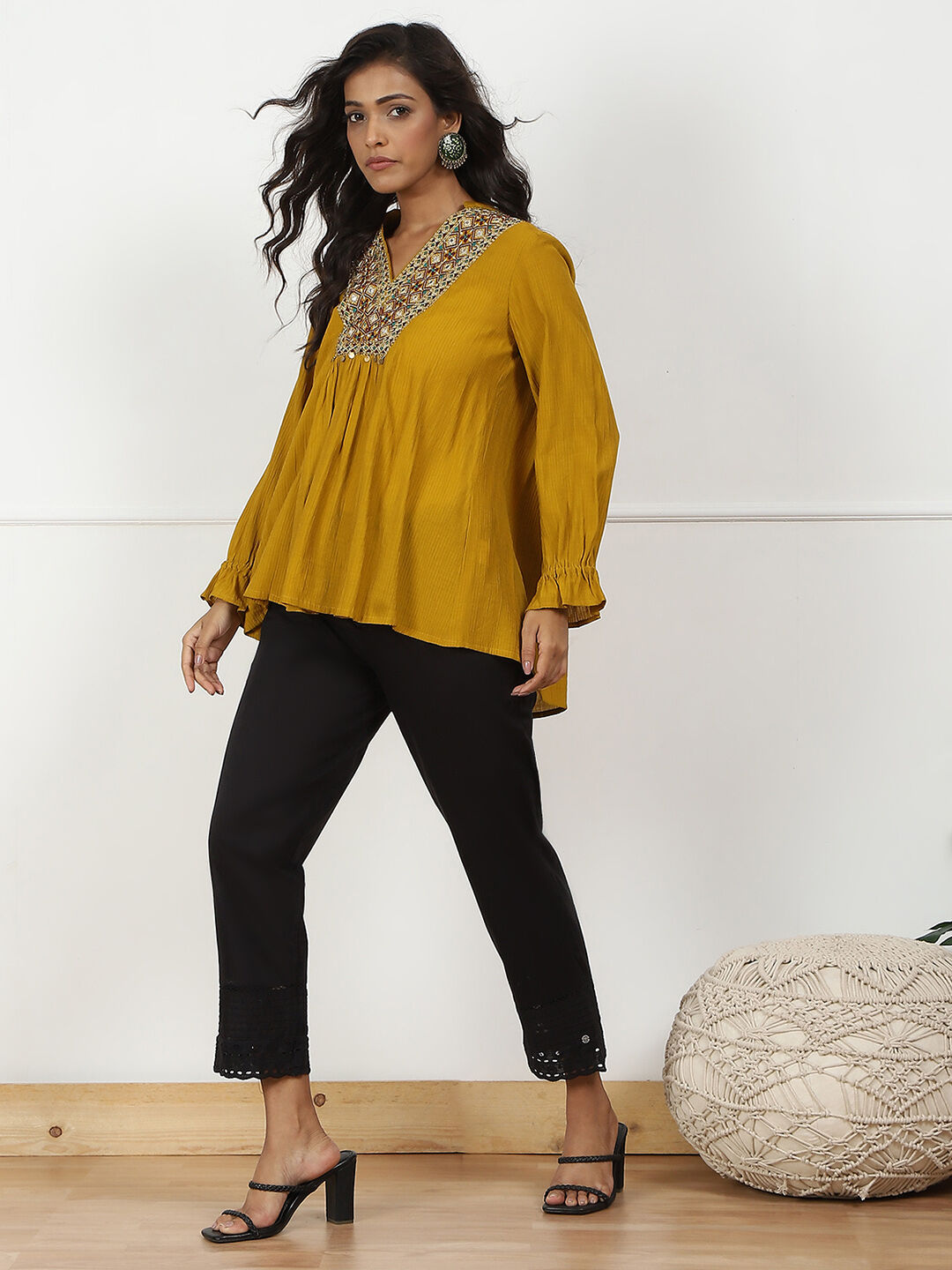 Black Cotton Pant image number 0