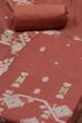 Rust Cotton Jamdani Unstitched Suit Set image number 1