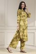 Green Printed Kurta Pants Co-ord Set image number 5