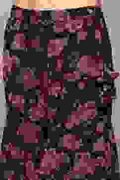 Black Polyester Gathered Kurta Garara Suit Set image number 2