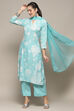 Aqua Rayon Straight Suit Set