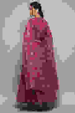 Pink Polyester Straight Lehenga Set image number 4