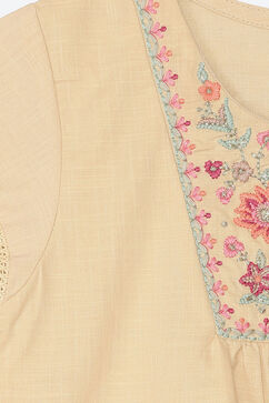 Ecru Cotton Straight Top image number 3