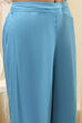 Dull Blue Printed Straight Suit Set image number 2