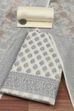 Beige Cotton Printed Embroidered Unstitched Suit Set image number 0