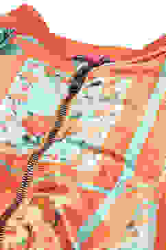 Orange Art Silk Jacket image number 1