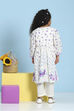 White Cotton Printed Anarkali Suit Set image number 4