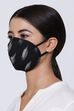 Black Cotton Yarndyed Face Mask image number 1
