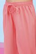 Peach Cotton Printed Straight Suit Set image number 2
